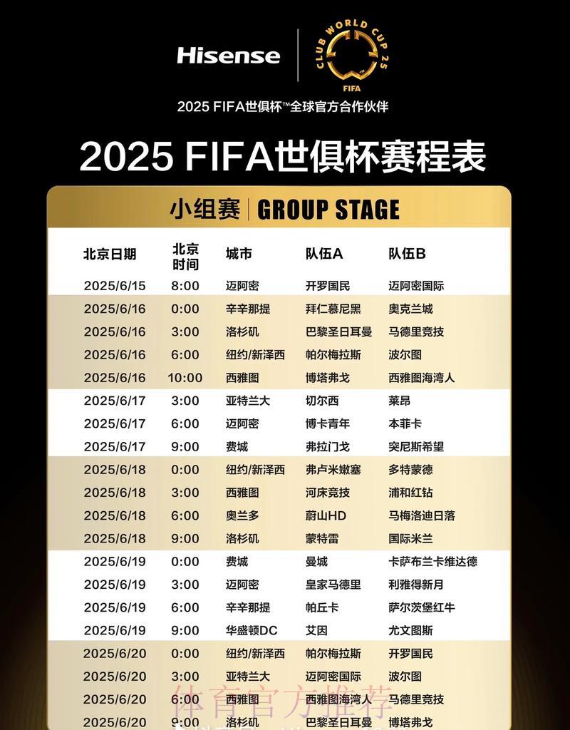 世界杯最新赛程时间表正式出炉 世界杯最新赛程时间表正式出炉